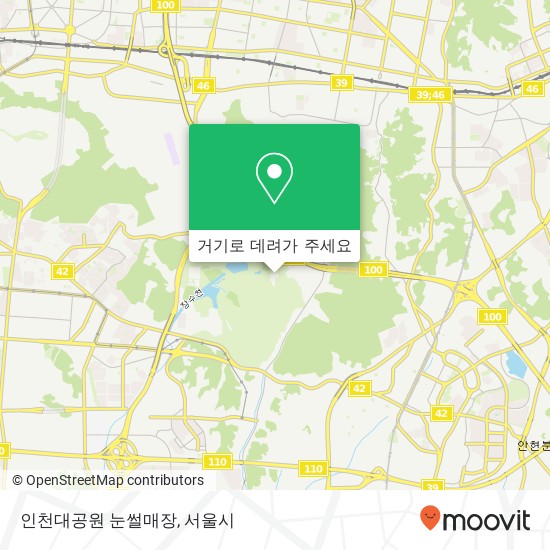 인천대공원 눈썰매장 지도
