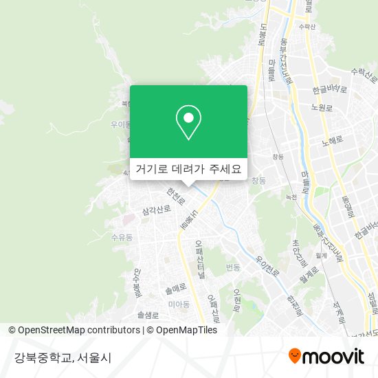 강북중학교 지도