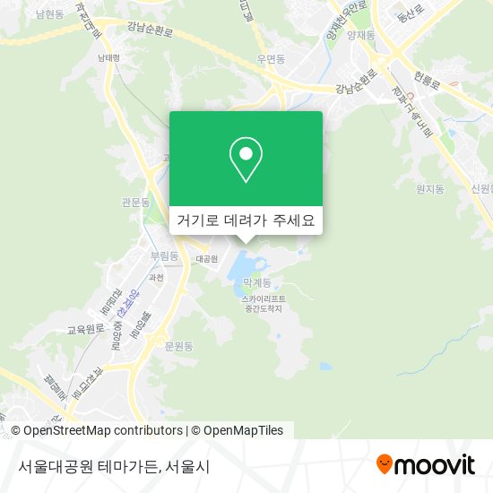 서울대공원 테마가든 지도