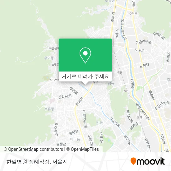 한일병원 장례식장 지도