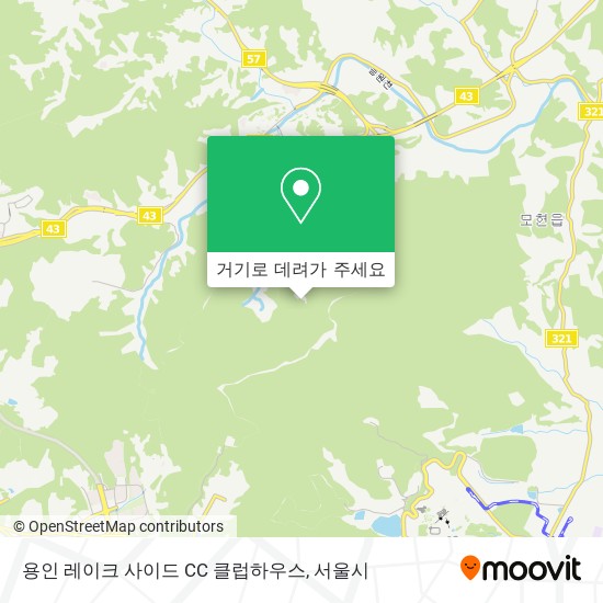 용인 레이크 사이드 CC 클럽하우스 지도