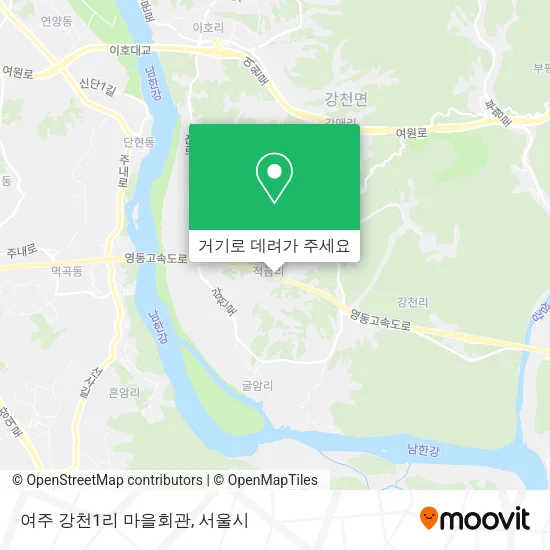 여주 강천1리 마을회관 지도