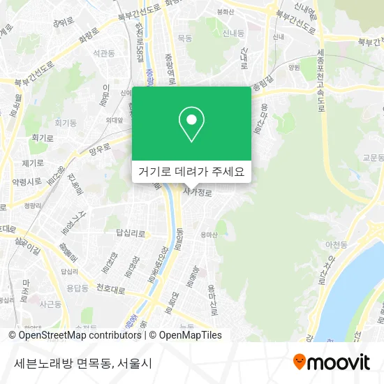 세븐노래방 면목동 지도