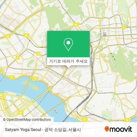 Satyam Yoga Seoul - 공덕 소담길 지도