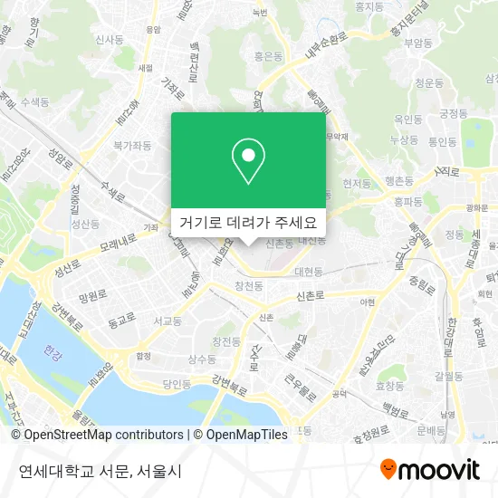 연세대학교 서문 지도