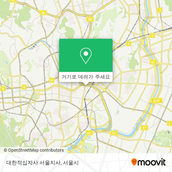 대한적십자사 서울지사 지도