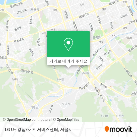 LG U+ 강남/서초 서비스센터 지도