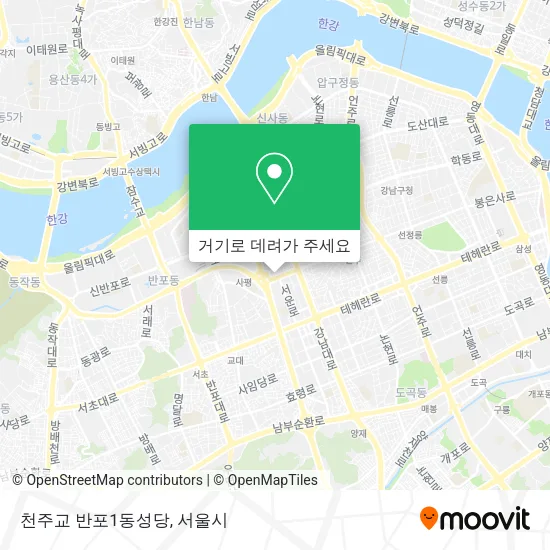 천주교 반포1동성당 지도