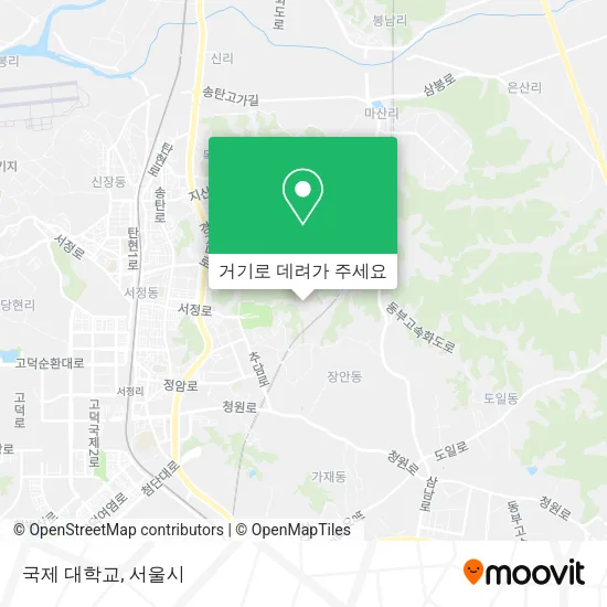 국제 대학교 지도