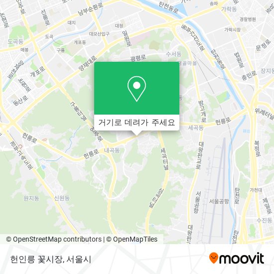 헌인릉 꽃시장 지도