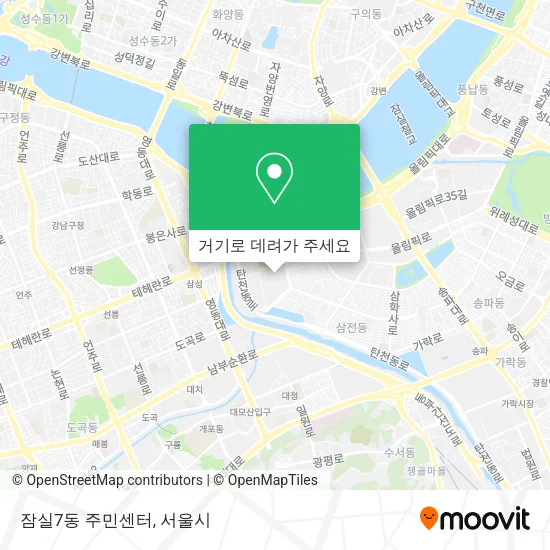 잠실7동 주민센터 지도