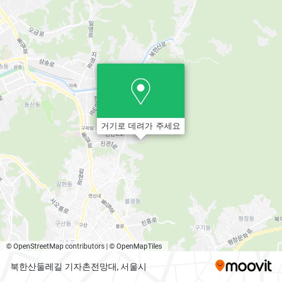 북한산둘레길 기자촌전망대 지도