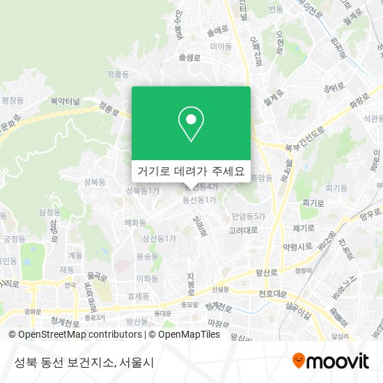 성북 동선 보건지소 지도