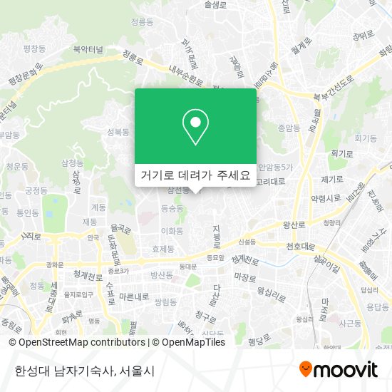 한성대 남자기숙사 지도