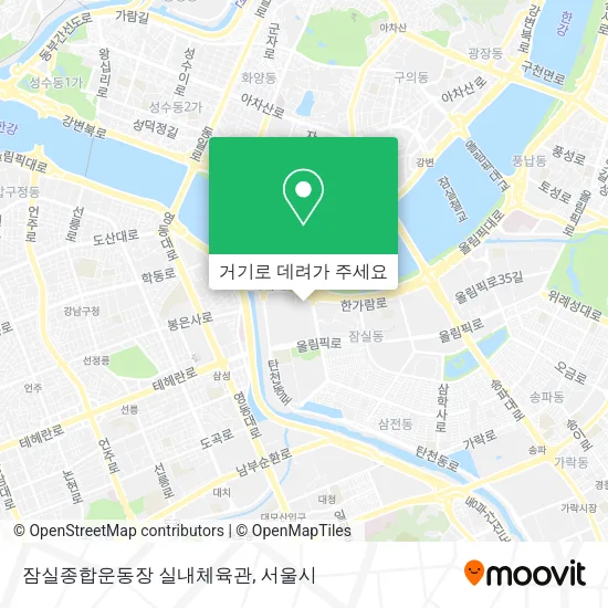 잠실종합운동장 실내체육관 지도