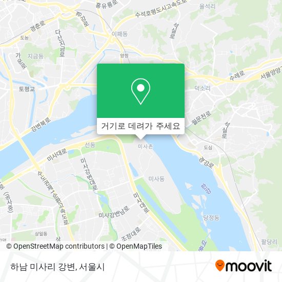 하남 미사리 강변 지도