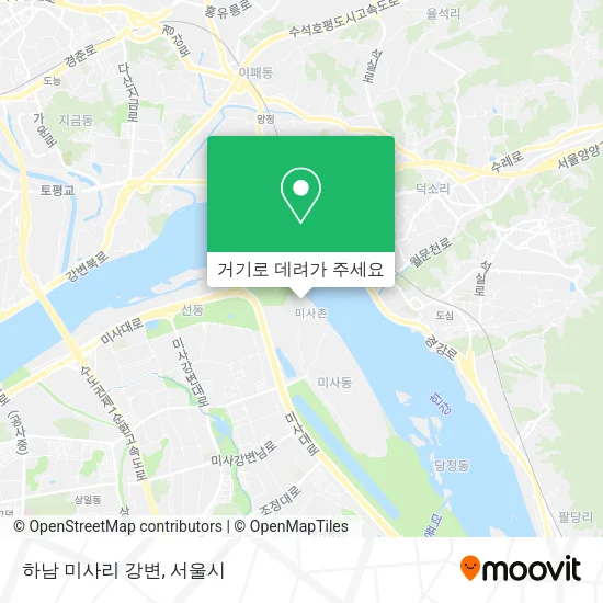 하남 미사리 강변 지도