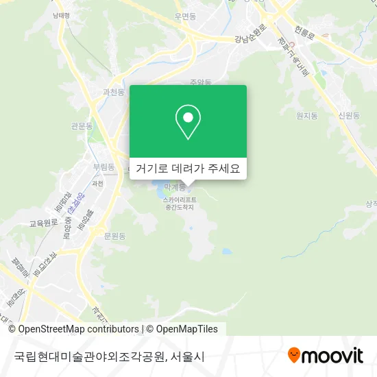 국립현대미술관야외조각공원 지도