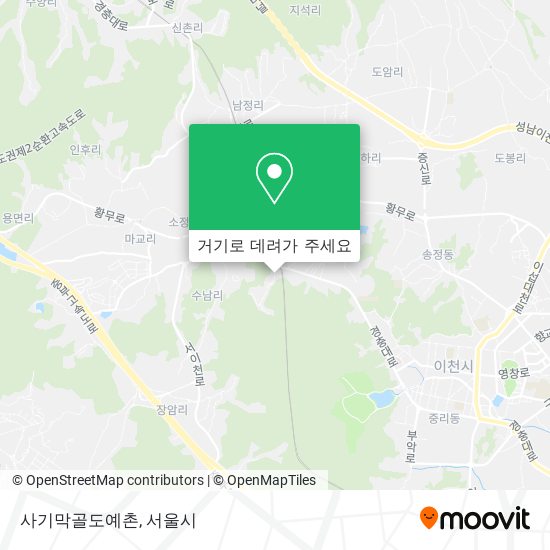 사기막골도예촌 지도