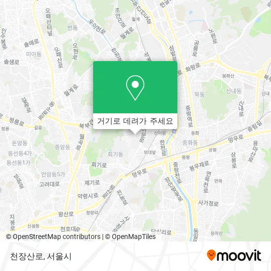 천장산로 지도