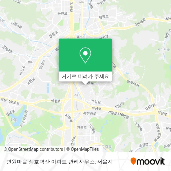 연원마을 삼호벽산 아파트 관리사무소 지도