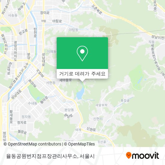 율동공원번지점프장관리사무소 지도