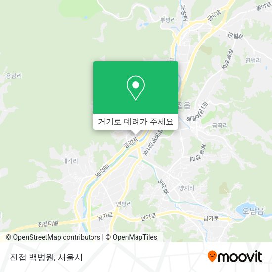진접 백병원 지도