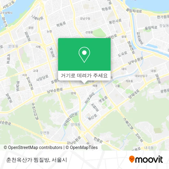춘천옥산가 찜질방 지도
