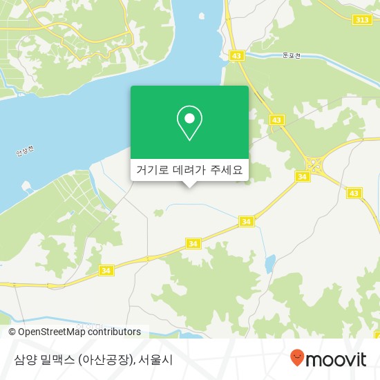 삼양 밀맥스 (아산공장) 지도