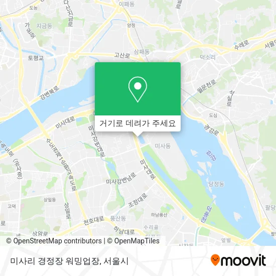 미사리 경정장 워밍업장 지도