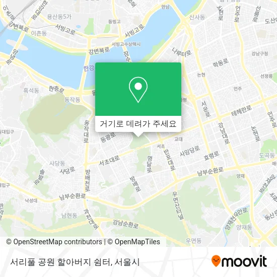 서리풀 공원 할아버지 쉼터 지도