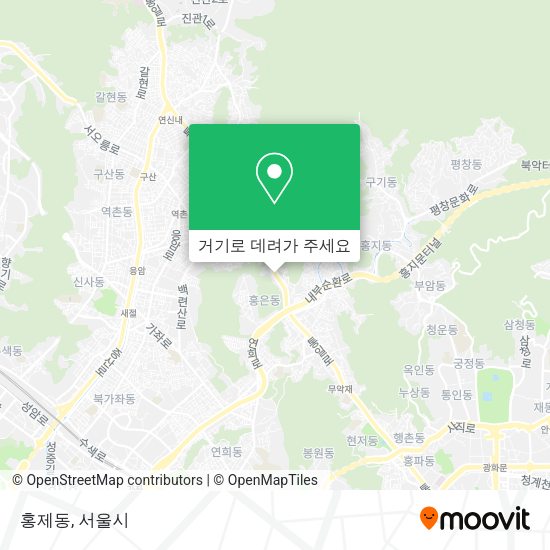홍제동 지도