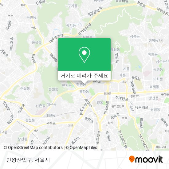 인왕산입구 지도