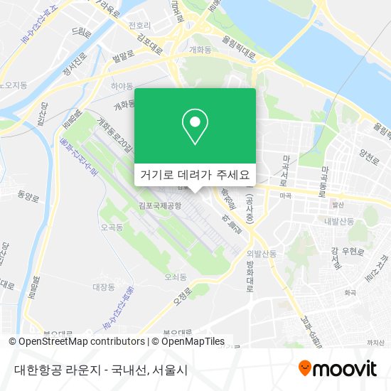 대한항공 라운지 - 국내선 지도