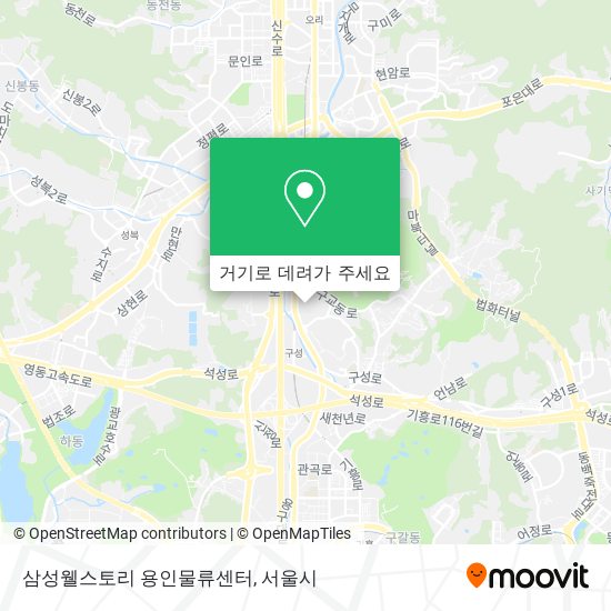 삼성웰스토리 용인물류센터 지도