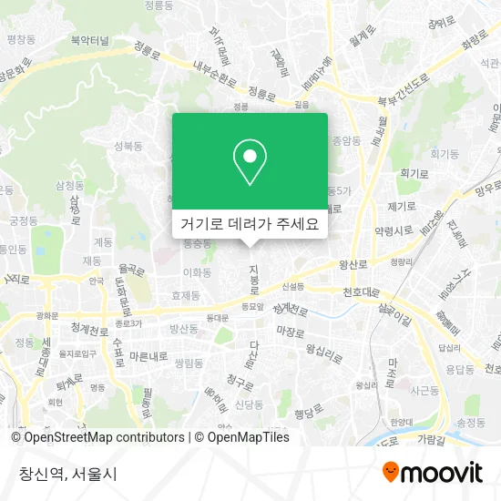 창신역 지도