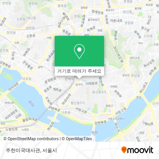 주한미국대사관 지도