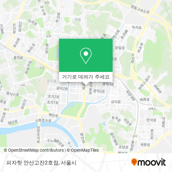 피자헛 안산고잔2호점 지도