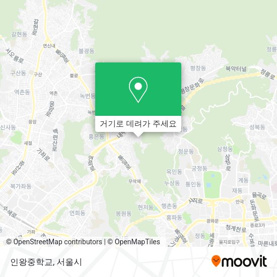 인왕중학교 지도