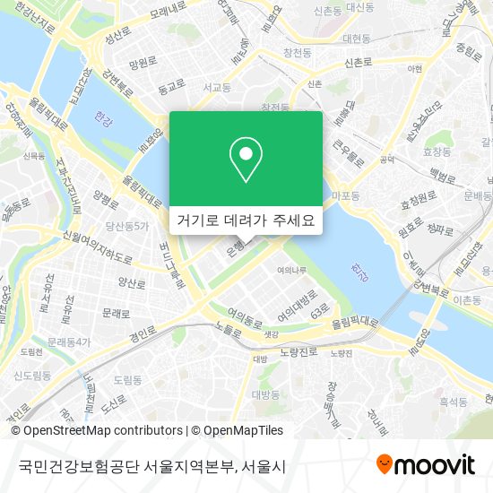 국민건강보험공단 서울지역본부 지도