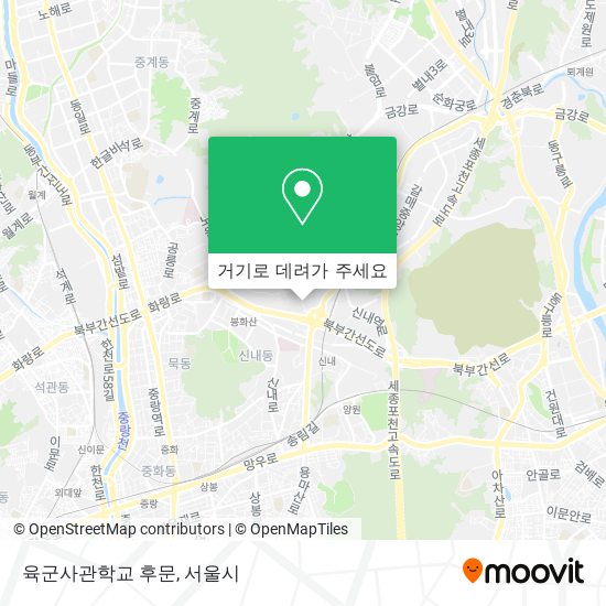 육군사관학교 후문 지도