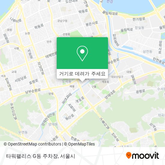 타워팰리스 G동 주차장 지도