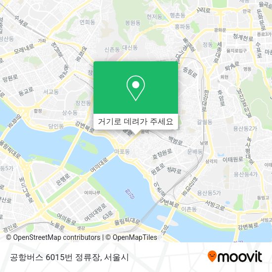 공항버스 6015번 정류장 지도