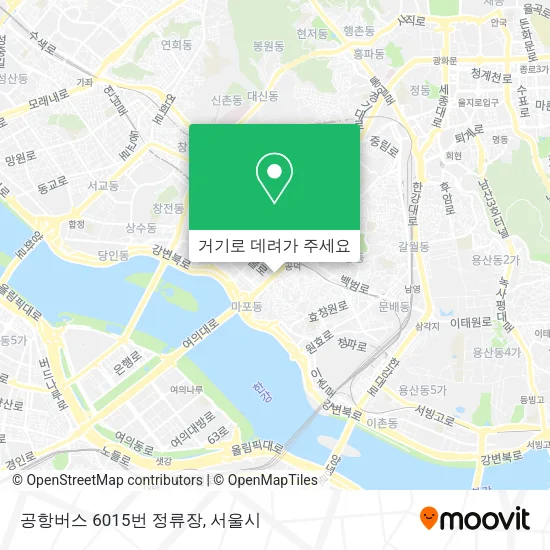 공항버스 6015번 정류장 지도
