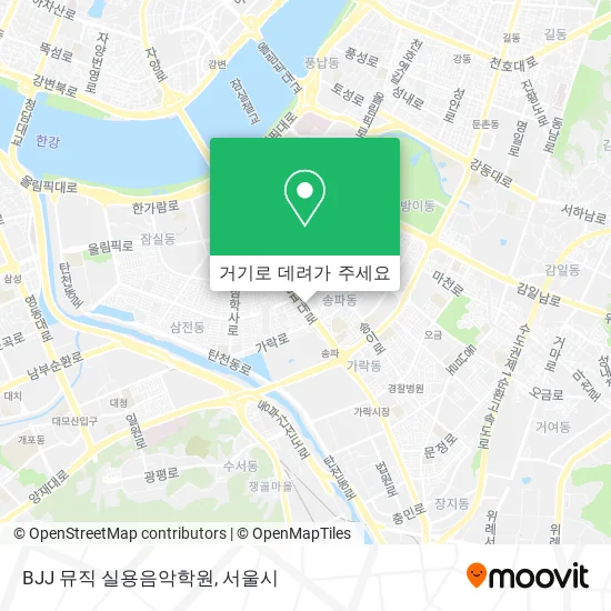 BJJ 뮤직 실용음악학원 지도