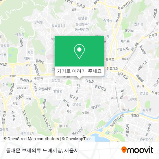 동대문 보세의류 도매시장 지도