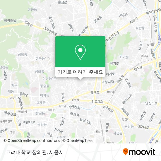 고려대학교 창의관 지도