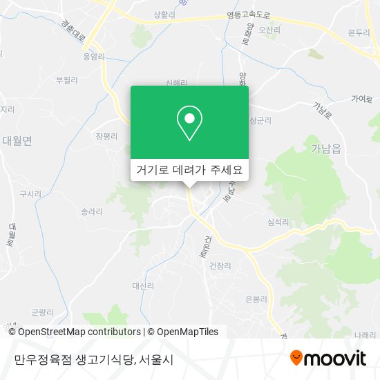 만우정육점 생고기식당 지도