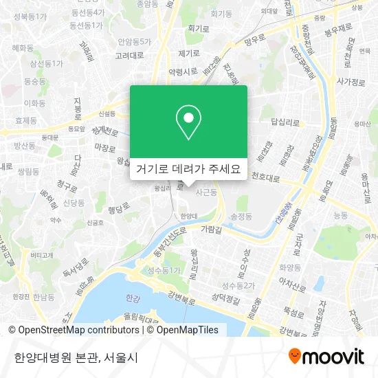 한양대병원 본관 지도