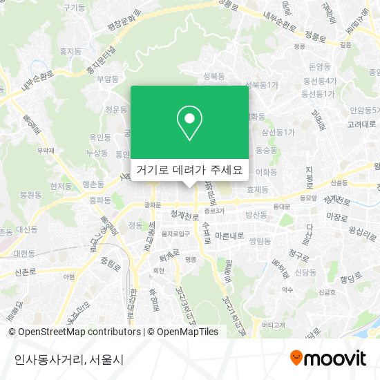 인사동사거리 지도